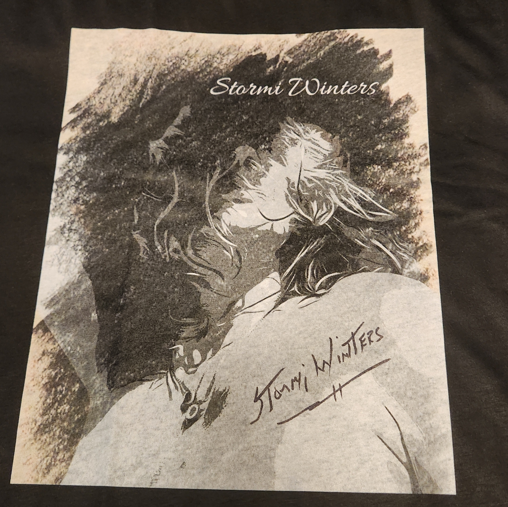 STORMI WINTERS BLACK T SHIRT SIGNED